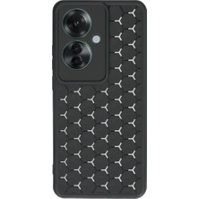 Toptan Budur Oppo Reno 11F Kılıf Petek Silikon Kapak - Siyah