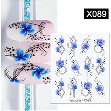 Toptan Budur Tırnakmania Su Transferli Nail Art Sticker X089 (52340-9) 3930