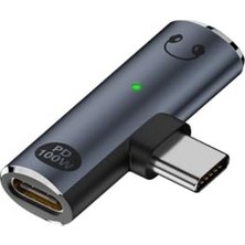 Toptan Budur 2in1 Type C To 3.5 mm Kulaklık ve Type C 100W Hızlı Şarj Dönüştürücü Otgcx