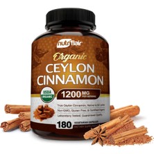 Nutriflair Organic Ceylon Cinnamon (100% Certified Organic Ceylon Cinnamon) 1200MG Per Serving, 180 Capsul.usa.