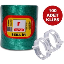 Toptan Budur Soylu Sera Ipi ve Orijinal Bitki Klipsi Fide Bağlama Ipi 100 Adet Her Bitkiyle Uyumlu Şeffaf Bit