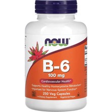 Now Foods, B-6,  100 Mg, 250 Veg Capsul.usa Menşei.35.