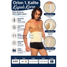 Royaleks Orlon 1. Kalite Kapalı Korse – Unisex Bel ve Karın Korsesi – M 1003 - Rylks