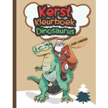 Toptan Budur Çocuklar Için Noel Dinozorları Boyama Kitabı (Felemenkçe Baskı)