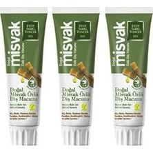 Toptan Budur Doğal Misvak Özlü 75 ml Diş Macunu x 3 Adet