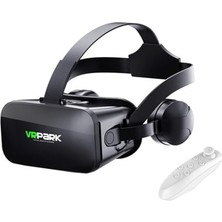 Toptan Budur Vrpark J20 3.5 mm Kulaklıklı 3D Sanal Gerçeklik Gözlüğü+ Vr Kablosuz Bluetooth KUMANDA-AL4752