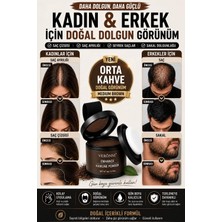 Hb Skin Care Yeni Nesil Saç Dolgunlaştırıcı ORTA KAHVE  Pudra Seyrek Sakal Saçlar için Saç Fiberi / Saç Ve Beyaz Kapatıcı Suda Çıkmaz