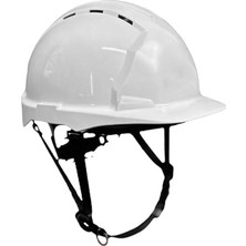 Toptan Budur Baş Koruyucu Beyaz Baret EN397:2012+A1:2012 Standartlarına Uygun, Kayışlı, Ter Bezli