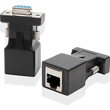 Toptan Budur 4349 30 M RS232 - RJ45 9 Pin Ethernet Adaptörü, CAT5E 6, Uzatıcı Çevirici
