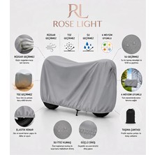 Rose Light Motoran Fabio 150 Arka Çanta Uyumlu Motor Branda Örtü Miflonlu Premium  Motosiklet Brandası Su Geçirmez Kalın Miflonlu 4 Mevsim Gri Motor Çadırı Örtüsü  Gri Eko Branda