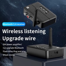 Str Store Kuzey's Store Aux & Rca Bağlantı,nfc Bluetooth 5.4 Ses Alıcısı Type-C Güç, Usb’den Müzik Çalma, Araç & Ev Hoparlör/amfi Için Kablosuz Ses Adaptörü, Hi-Fi Stereo, 10M