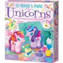 4m 3D Unicorn Kalıp ve Parıltılı Boyama Seti