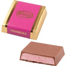 Bolçi Frambuaz Dolgulu Sütlü Kare Çikolata 16 gr 400 gr