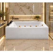 Bathson Style Gold Edition Çift Kişilik Jakuzi 180×120 cm - Beyaz