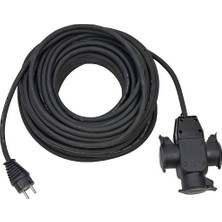 Str Store Şantiye Uzatma Kablosu, 3 Bölmeli Kauçuk Kavramalı, IP44, 25 M, H07RN-F3G1,5