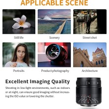 Str Store 55MM F1.4 Mark Iı Aps-C Manuel Odak Lens Büyük Diyafram Aynasız Kameralar Lens ile Uyumlu Ürün Sony E-Mount Kameralar Sony Nex-6r Nex-7 A3000 A5000 A5100 A6000 A6300 A6500 Gibi