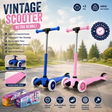 Str Store Işıksız Vıntage Scooter 55X57-64-71CM Retro Renkli +2 Yaş - 40KG Max Taşıma Herhangi Bir Renk Gönderilir