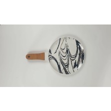 Universal Saplı Porselen Pişirme Tabakları, Meyve, Salata, Sunum Tabağı (Dalgalı)