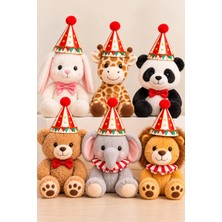 Greatoy Mini Peluş Parti Şapkası 6'lı Sirk Temalı Set Ponponlu Renkli Doğum Günü Şapkası (12CMX7CM)
