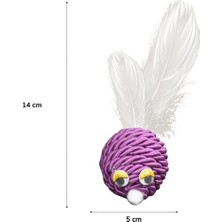 Str Store Renkli Hasır Tüylü Oyun Topu (Catnipli) Ilgi Çekici Eğlenceli Eğitici Evcil Hayvan Oyun
