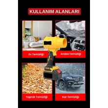 Str Store 21V Kablosuz Hava Üfleyici | 32.000RPM Turbo Fan, 12.000MAH Batarya, Bahçe & Araç Kurutma / Sarı