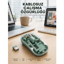 Str Store Çift Mod Bağlantılı Kablosuz Mouse Bluetooth ve USB Alıcılı Yeni Nesil