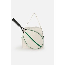 İcone Bag Paraşüt Kumaş Tenis Çantası, Raket Cepli Tenis Çantası, Tennis Bag,Padel Çantası, Bej Tenis Çantası