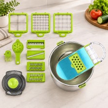 Universal Hazneli 9-In-1 Çok Fonksiyonlu Sebze Dilimleyici ve Doğrayıcı