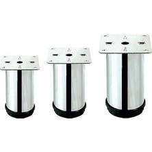 Elovias Sese 6 cm Metal Krom Ayak Çap 42mm Plastik Bingolu (401-04-6-18/1)