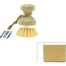 Zenviaa Ahşap Saplı Bulaşık ve Çok Amaçlı Fırça 9x6 cm ZENVIAA365423