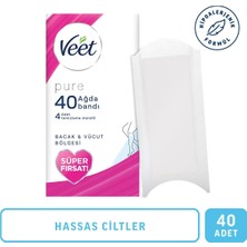 Str Store Pure Hipoalerjenik Ağda Bandı, Bacak ve Vücut Bölgesi 40'lı Süper Fırsat Paketi, Ağda Bandı