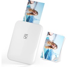 Str Store MT53 Mini Fotoğraf Yazıcısı, Cep Telefonu Fotoğrafları Için 2 x 3 Inç Anında Yazıcı, Taşınabilir Kablosuz Bluetooth Çıkartma Yazıcı, Kendinden Yapışkanlı Fotoğraf Kağıdı Dahil, iPhone ve Android
