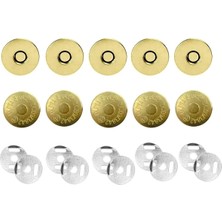 Str Store Örgü Çanta Cüzdan Mıknatısı Çıtçıt Mıknatıs Mıknatıslı Çanta Çıtçıtı 100 Set 18 mm Altın Renk
