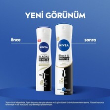 Str Store Kadın Sprey Deodorant Black & White Invisible Ipeksi Pürüzsüzlük, Ter ve Ter Kokusuna Karşı 72 Saat Anti-Perspirant Koruma 150 ml