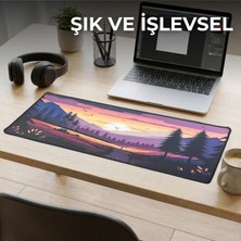 Str Store Büyük Oyuncu Mouse Pad 300X700 Mm, Günbatımı Temalı Mikro Kumaş Yüzeyli Desenli Mousepad, Kaymaz Kauçuk Tabanlı Xl Masa Matı (Desk Pad)