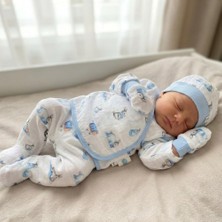 Str Store % 100 Pamuk Yenidoğan Hastane Çıkış Seti – Bebe Lapin 4 Parça YNDGNSET1018-4