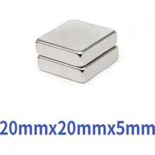 Str Store Kare Neodyum Mıknatıs Magnet Çap: 20X20X5 mm - 1 Adet