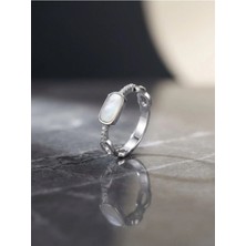 Arvenia Silver Dikdörtgen Model Kadın 925 Ayar Gümüş Yüzük