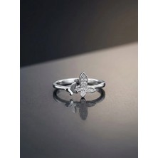 Arvenia Silver Ikili Kelebek Model Kadın 925 Ayar Gümüş Yüzük