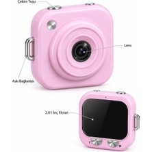 Str Store Pembe Renk 2,01 Inç Ekranlı Taşınabilir Mini Dijital Fotoğraf Makinesi