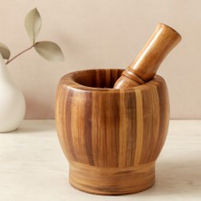 Str Store Ahşap Bambu Havan (Sarımsak Dövecek) 8 cm