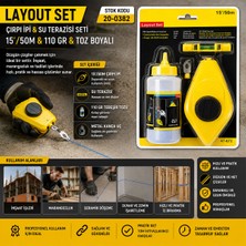 Str Store 30MT - 100 gr - Kırmızı Toz Boyalı Çırpı Ipi - Su Terazisi