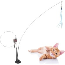 Str Store Vantuzlu Tüylü Zilli Olta Kedi Oyuncağı