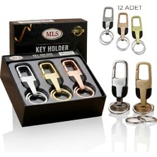 Str Store Renkli Metal Kemere Geçmeli Çift Halkalı Anahtarlık