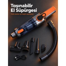 Str Store Esnek Hortum ve Farklı Temizlik Uçları ile Ev ve Araç Için El Süpürgesi