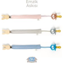 Str Store % 100 Pamuk Müslin Bebek Emzik Askısı – Gri DCLIP-1006