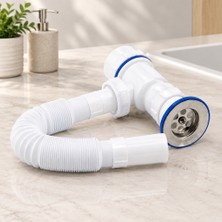Str Store Paslanmaz Taşlı Körüklü Lavabo Sifon