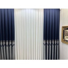 Str Store Titus FJ632145 V-530 Lacivert 1/3 Sık Pileli Fon Perde Apm