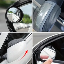 Str Store 2 Adet Kendinden Aynalı Karbon Fiber Görünümlü Araba Yan Ayna Yağmur Koruyucuları Yağmur &amp; Kar Kalkanı Visörler