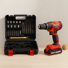 Efnaz Style 24W Şarjlı Matkap Seti 1350 Rpm Çantalı (Kırmızı)